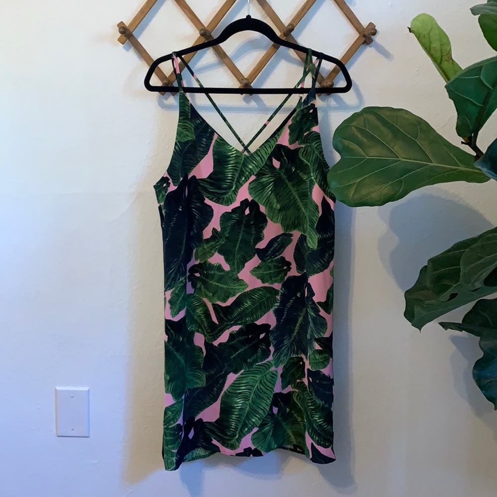 Topshop Tropical Spaghetti Strap dress, Size 8